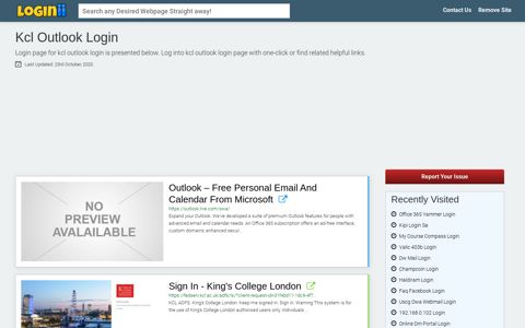 Kcl Outlook Login | Accedi Kcl Outlook - Loginii.com
