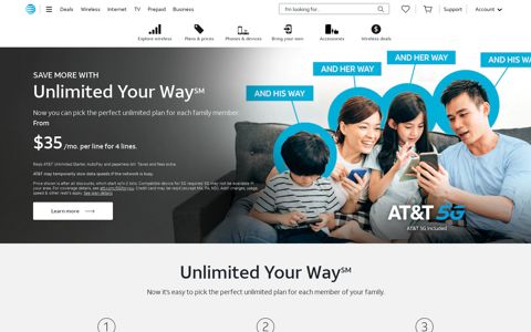 AT&T Wireless Plans | Official Site
