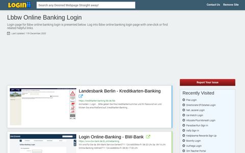 Lbbw Online Banking Login - Loginii.com