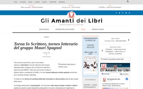 Torna Io Scrittore, torneo letterario del gruppo Mauri Spagnol ...