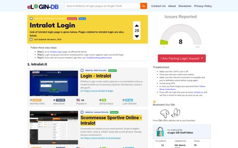 Intralot Login - A database full of login pages from all over the internet!