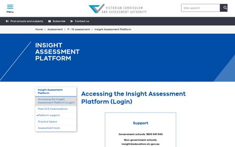 Pages - Accessing the Insight Assessment Platform (Login)