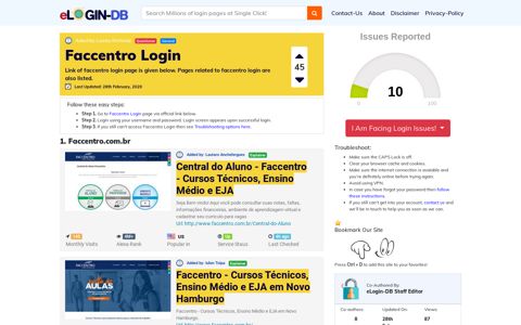 Faccentro Login - A database full of login pages from all over ...