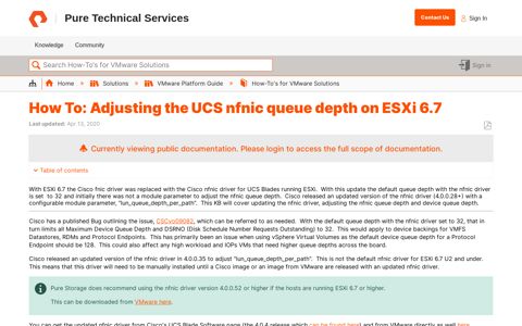 How To: Adjusting the UCS nfnic queue depth on ESXi 6.7 ...