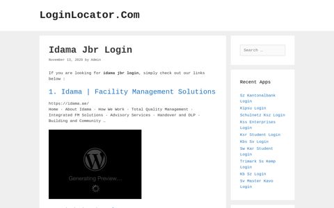 Idama Jbr Login - LoginLocator.Com