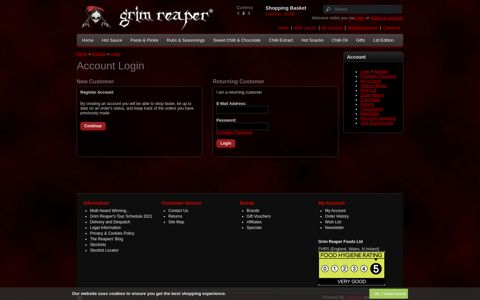 Account Login - Grim Reaper Foods