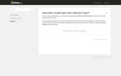 What does 'invalid login token detected' mean? - Chess.com ...