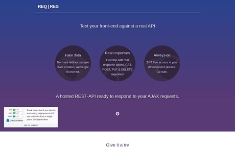 Reqres - A hosted REST-API ready to respond to your AJAX ...