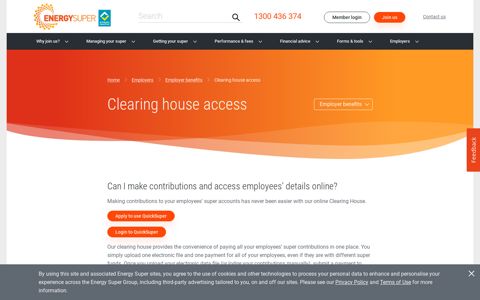 Clearing house access - Energy Super