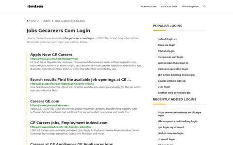 Jobs Gecareers Com Login ❤️ One Click Access - iLoveLogin