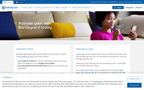 Activate your new Barclaycard | Barclaycard