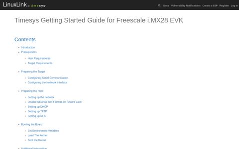 Timesys Getting Started Guide for Freescale i.MX28 EVK ...
