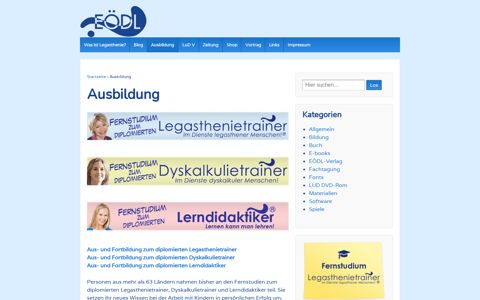 Ausbildung - Erster Österreichischer Dachverband Legasthenie