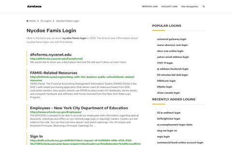 Nycdoe Famis Login ❤️ One Click Access - iLoveLogin