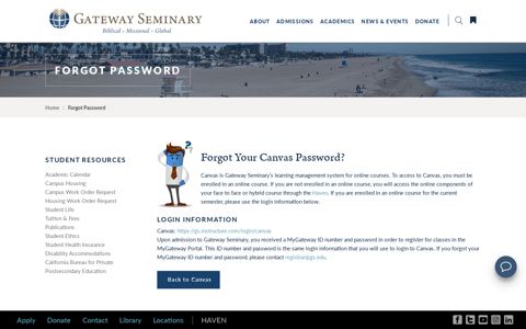 Forgot Password | Gateway Seminary