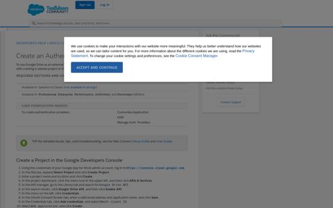 Create an Authentication Provider for Google Drive