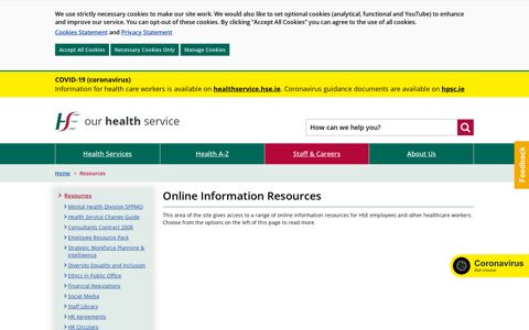 Online Information Resources - HSE.ie