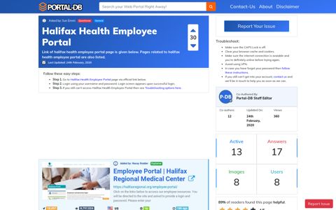 Halifax Health Employee Portal