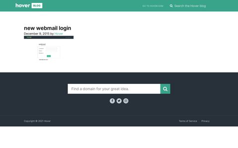 new webmail login | Hover Blog