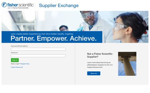 Supplier Exchange - Fisher Scientific