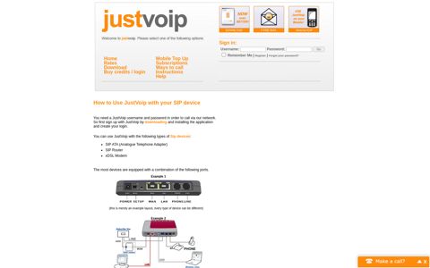How to Use JustVoip with your SIP device