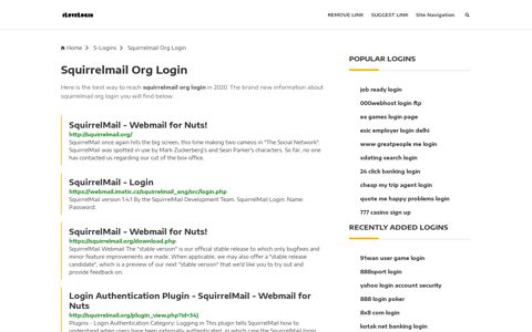 Squirrelmail Org Login ❤️ One Click Access - iLoveLogin