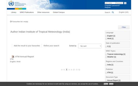 Indian Institute of Tropical Meteorology (IITM) | E-Library