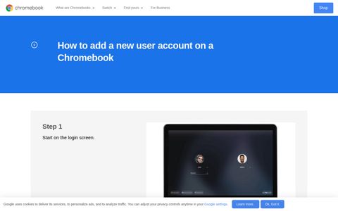 How to add a new user account on a Chromebook - Google
