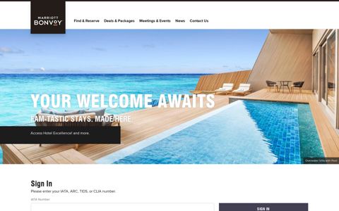 Marriott Travel Agents – Sign in to your Travel Agent Account
