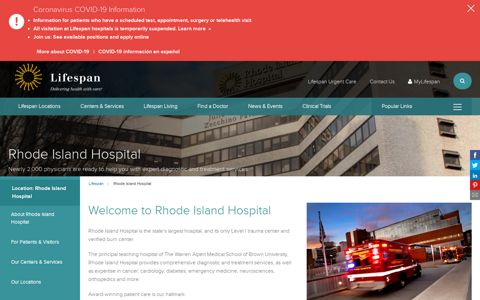 Rhode Island Hospital | Medical, Mental Health and Trauma ...