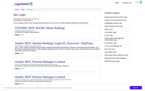 Ibtc Login STANBIC IBTC BANK Online Banking - https ...