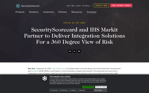 SecurityScorecard and IHS Markit Partner to Deliver ...