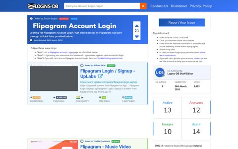 Flipagram Account Login - Logins-DB