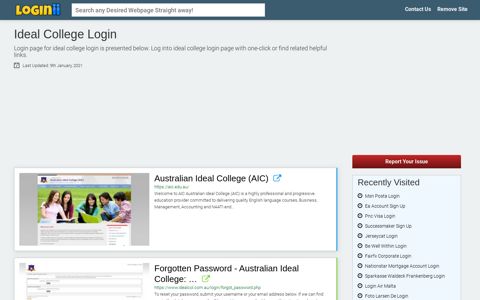 Ideal College Login - Loginii.com