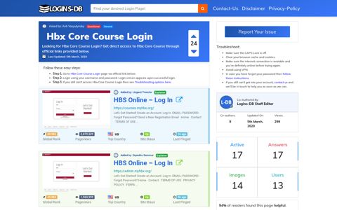 Hbx Core Course Login - Logins-DB