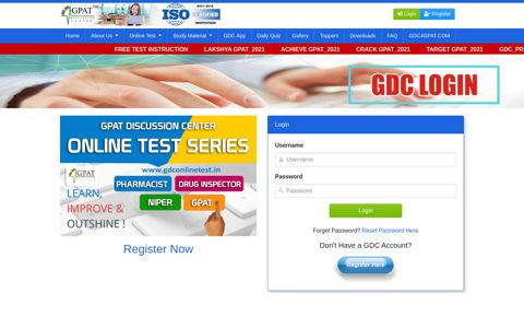 Student Login - GDC online Test Series