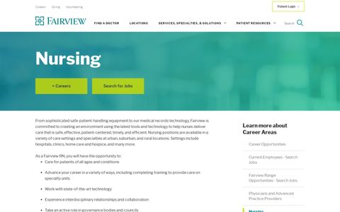 Nursing - Fairview Health Services