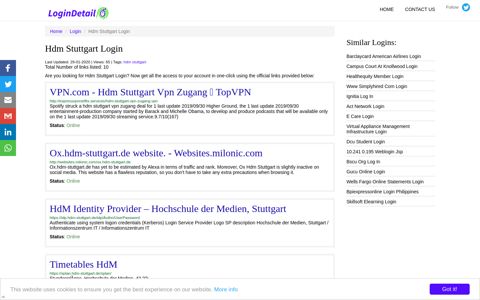 Hdm Stuttgart Login VPN.com - Hdm Stuttgart Vpn Zugang ...