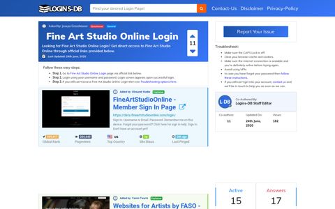 Fine Art Studio Online Login - Logins-DB