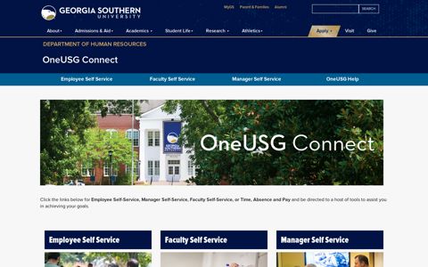 OneUSG Connect Information | Georgia Southern University