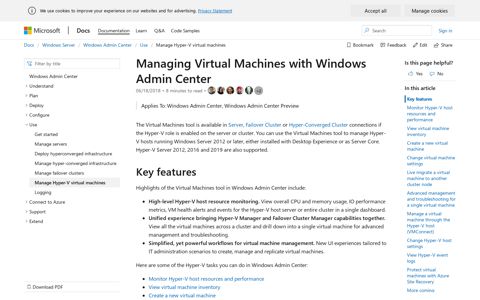 Managing Virtual Machines with Windows Admin Center ...