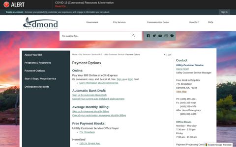 Payment Options | Edmond, OK - Official Website