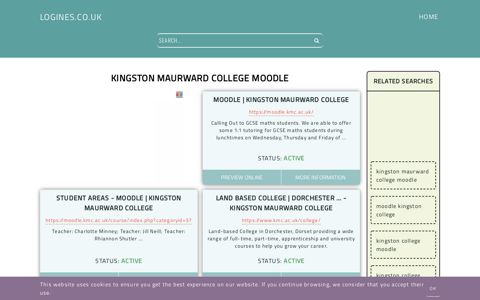 kingston maurward college moodle - General Information about Login