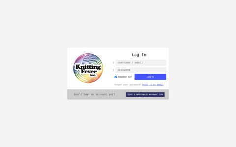 Login - Knitting Fever Console