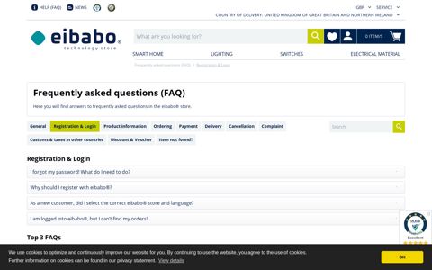 Registration & Login | eibabo® - Frequently asked questions ...