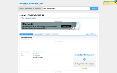 mail.gmrgroup.in at WI. Outlook Web App - Website Informer