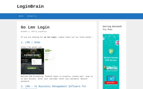 go lmn login - LoginBrain