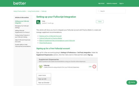 Setting up your Fullscript Integration – Help @ Practice Better