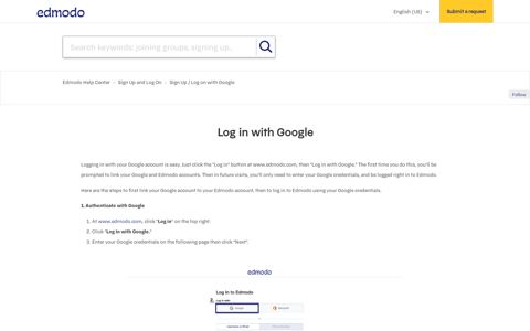Log in with Google – Edmodo Help Center
