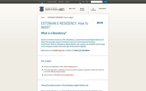 ESTONIAN E-RESIDENCY. How to apply? | Ministry of ...